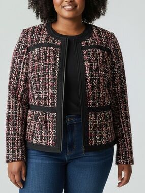 Karl Lagerfeld Tweed Zip Jacket